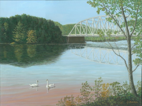 Silver Bridge - Newtown Scenes 18X24 by Rick Kuhn